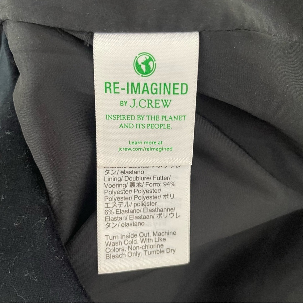 J. Crew square neck sheath dress in stretch velvet black 37517 - Picture 8 of 13